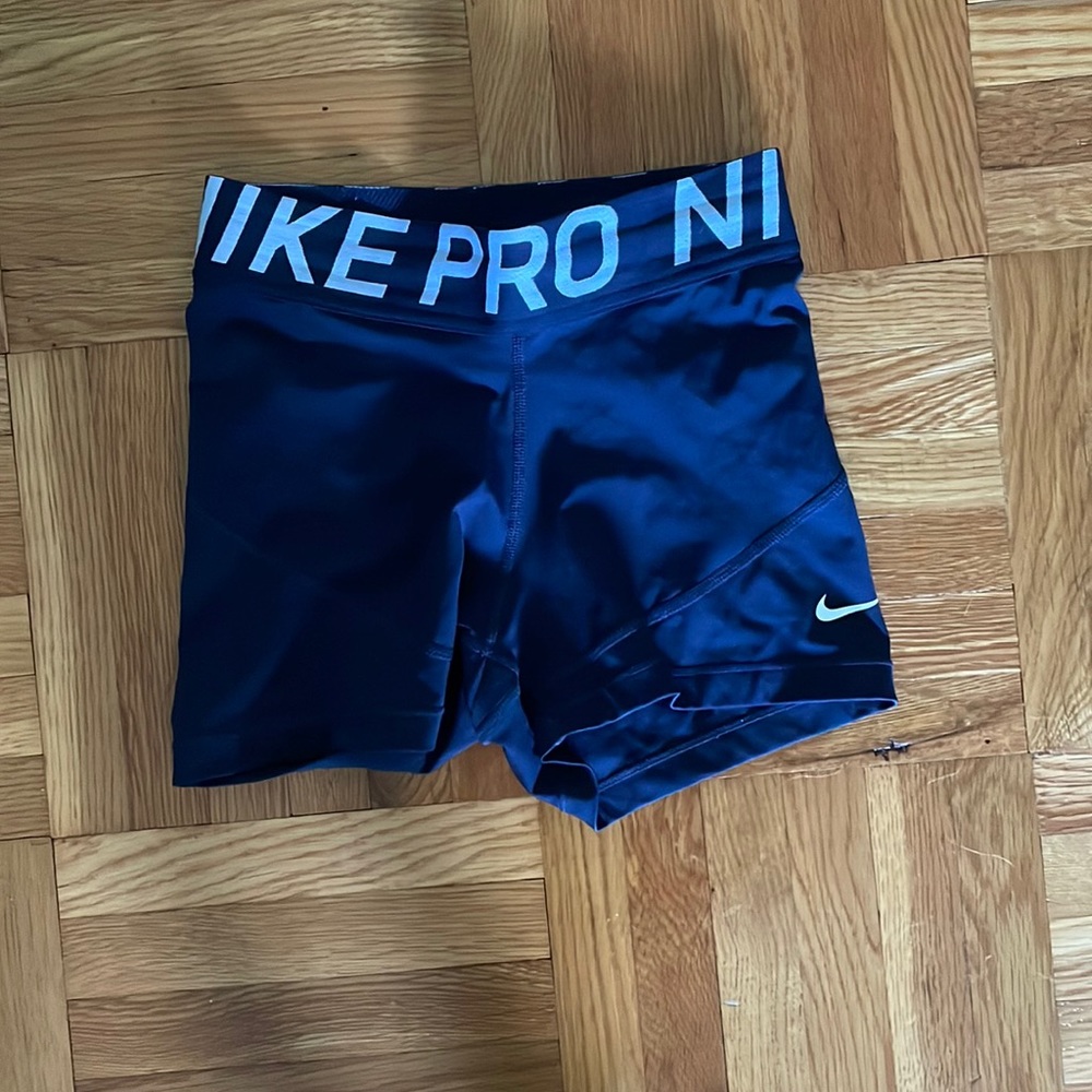 Navy Blue Nike Pro Shorts